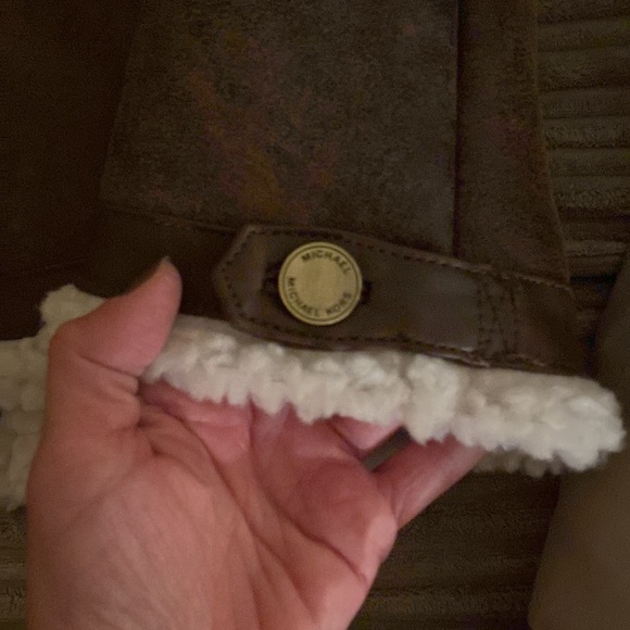 Suede bomber jacket with fleece lining - Picture 8 of 9